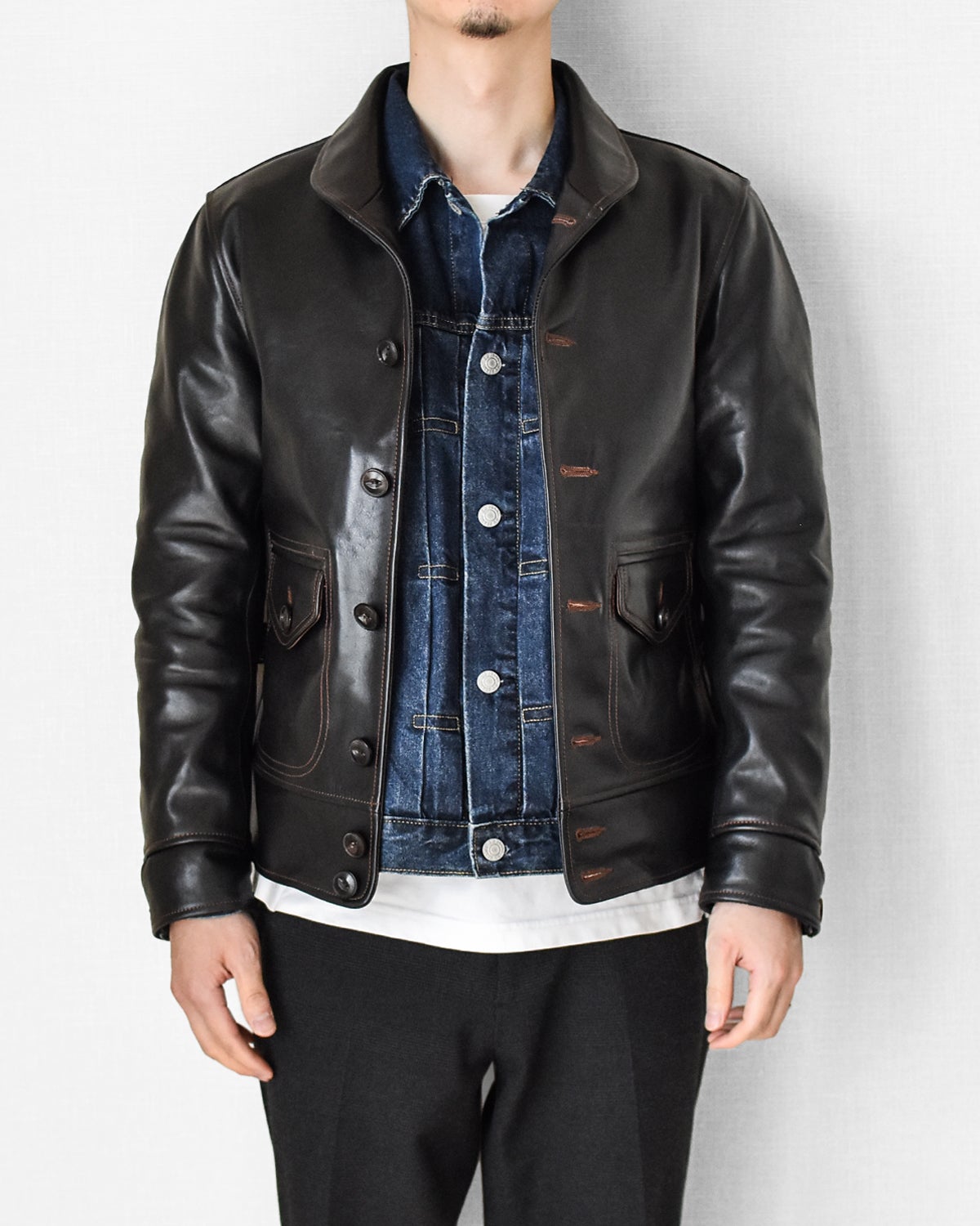 ミリタリーファンも唸るモデルを再解釈！茶芯馬革のコサックジャケット