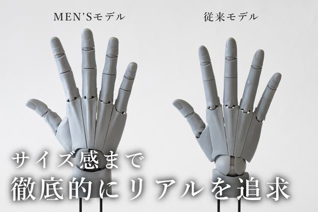 ハンドモデルに「さらなるリアルと迫力」を追求。力強いMEN'Sモデルが