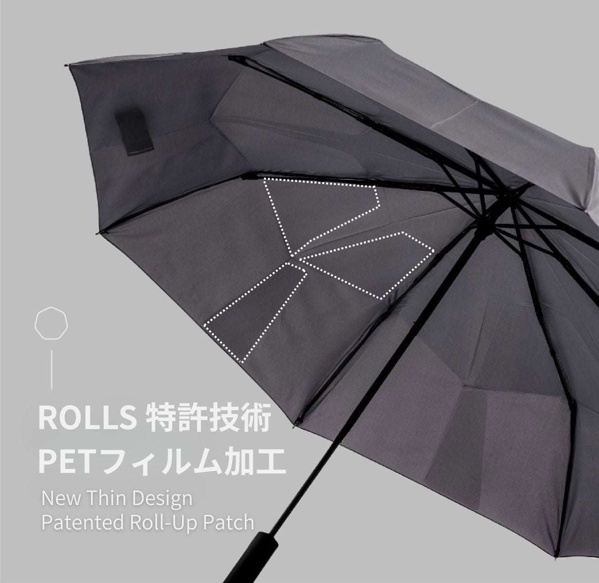 2秒収納×ワイド設計】であなたは濡れない。雨のストレスを晴天に変える