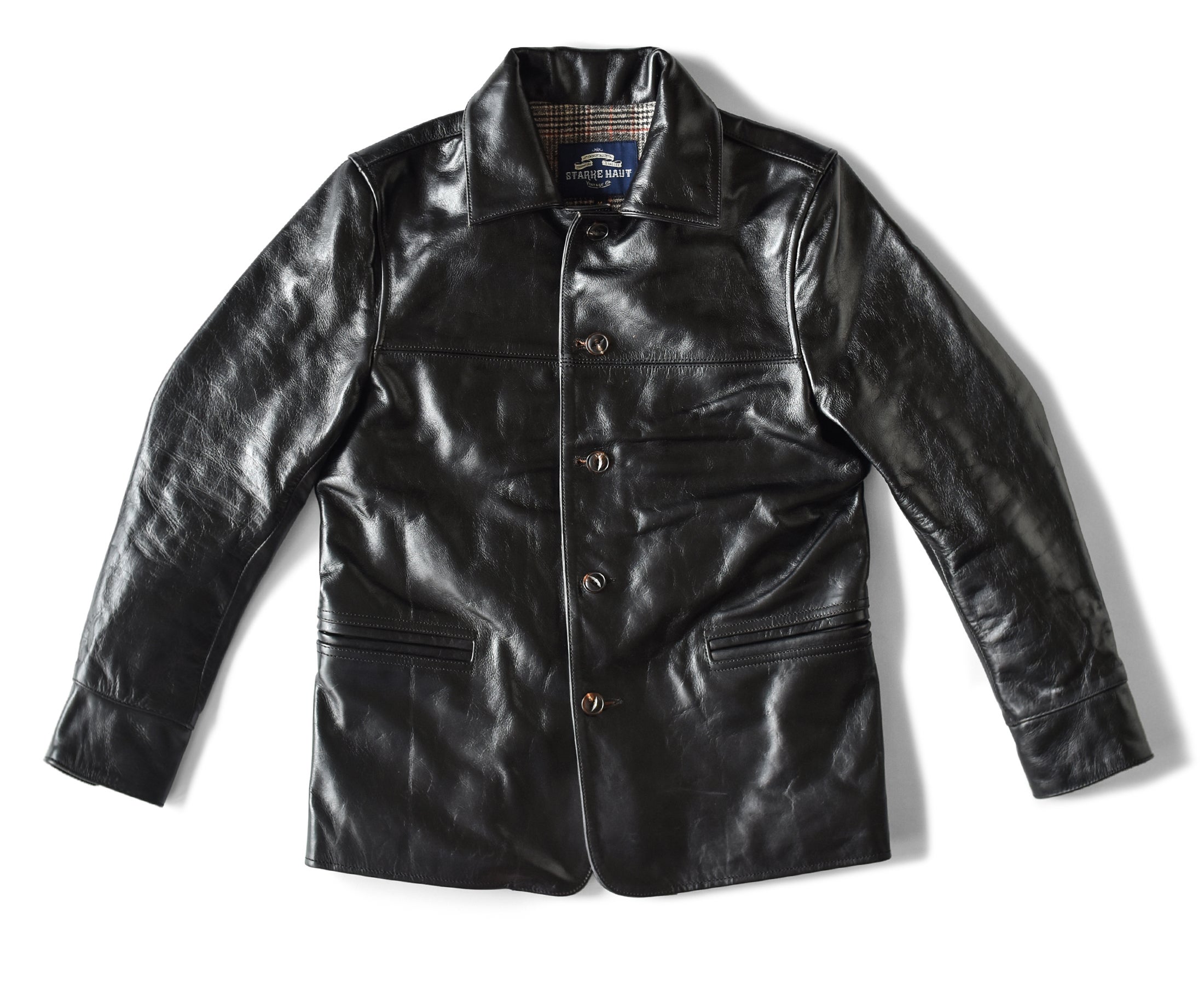 ポーランド産ホースハイドで仕立てた、拘りのレザーカーコートを3万円