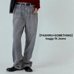 FASHIRU×SOMETHING) baggy fit Jeans - メルカリ