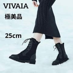 VIVAIA Florence ラウンドトゥ 撥水加工 レースアップ ブーツ - メルカリ