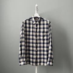 マーガレットハウエル チェックシャツ ブルー 未使用 - メルカリ