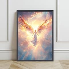 開運絵画】天使降臨の輝き 風水アート 作品番号：angel 006 - メルカリ