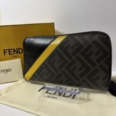 美品】FENDI 現行モデル ダイアゴナル ズッカ FF柄長財布 付属品完備