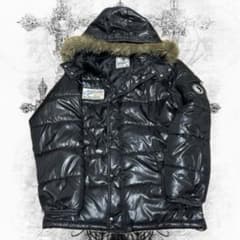 y2k グランジ 00s 平成ギャル opium スカル ファーダウンジャケット