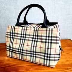 バーバリーブルーレーベル ノバチェック ハンドバッグさ - メルカリ