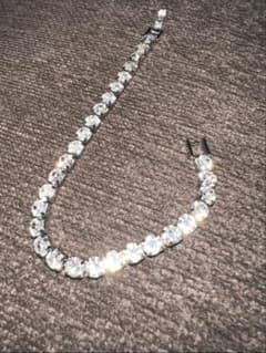 モアサナイト ブレスレット 4ミリ 17cm モアサナイト ブレスレット 4