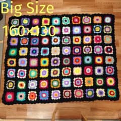 マルチカバー グラニースクエア モチーフ編み ベットカバー - メルカリ