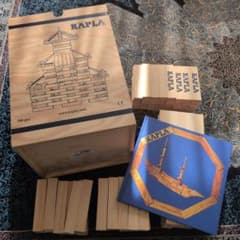 KAPLA 280ピース 木製ブロック カプラ 積み木 青 ブルー中級 知育玩具