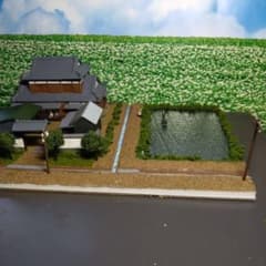 Nゲージ トミーテック ジオコレ 田植え前の水田と農家ミニジオラマ