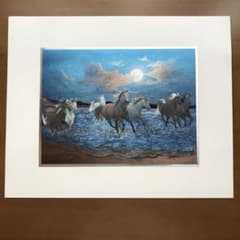 馬の群れ アンティークアート レトロ アンティーク雑貨 絵画 写真