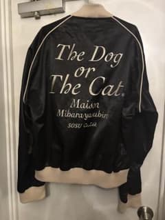 メゾンミハラヤスヒロ 22AW ノーカラーサテンジャケット バック刺繍