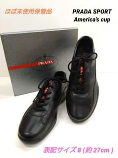 極品 PRADA SPORT プラダスポーツ レザースニーカー アメリカズカップ