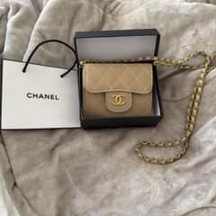 新品未使用 ノベルティーCHANEL ベージュ キルティング ショルダー