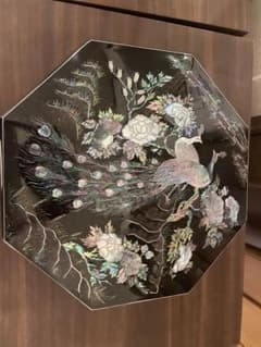 孔雀模様の八角形一段重箱 螺鈿細工 八角形 菓子器 - メルカリ