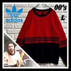 ◇常田大希／同型・配色違い◇ 00s アディダス ウール混ニット