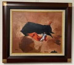 最終値下げ/真作 原画 /大野元三 『マドリッドの日曜日』油彩画(原画