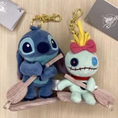 スティッチ スクランプ ぬいぐるみキーホルダー Disney 2点セット
