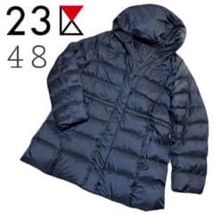 未使用級】23区 洗える 撥水 シレータフタ ミドル丈 ダウンコート 48