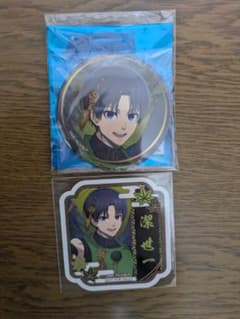 ブルーロック 潔世一 スマイルベースカフェ 缶バッジ 特典ステッカー