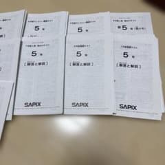 2024年度SAPIX 5年組み分け、復習、マンスリー、テスト全11回 - メルカリ