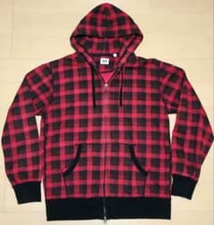 00s old uniqlo チェックダブルジップパーカー y2k 短丈 - メルカリ