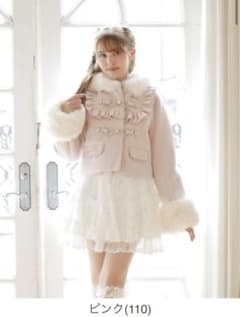 ♥様専用♡新品タグ♡リズリサ♡ビジューリボンショートファーフード