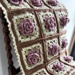 グラニースクエア モチーフ編み ブランケット マルチカバー かぎ針編み