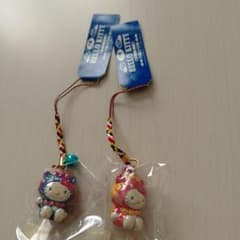 ご当地キティ 根付ストラップ 沖縄限定〜シーサー〜☆2点セット