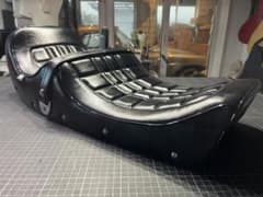 Z400FXゴールドBEET刺繍ダブルアンコ抜きシートゲルザブスタッズ加工