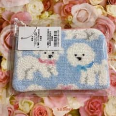 フェイラー モフモフワンチャン L字ポーチ WEB限定カラー ペールブルー