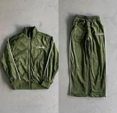 Corteiz ベロア セットアップ カーキー - メルカリ