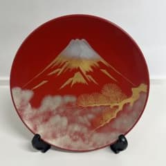 宮内庁御用達 漆器 山田平安堂】 飾皿 富士に松 - メルカリ