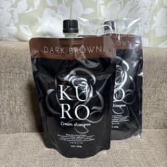 ②新品Kuro 【ダークブラウン】 クリームシャンプー 400g ×2個 - メルカリ