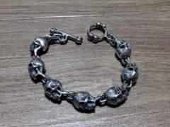 NECROMANCE ネクロマンス シルバー スカル ブレスレット hide - メルカリ