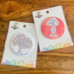 未使用品】米津玄師 USJ 15周年記念 スヌーピー 缶バッジ 2種セット