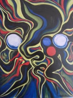 岡本太郎、『二人』、希少な額装用画集より、新品額装付、巨匠、有名