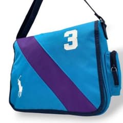 未使用級 ポロラルフローレン ショルダーバッグ 青 メッセンジャー