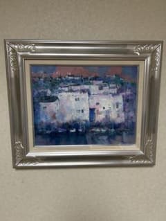 油彩画 藤永正人 [浜辺の街] サイズ6号 - メルカリ