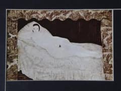 藤田嗣治、寝室の裸婦キキ、超希少画集画、新品額装付 - メルカリ