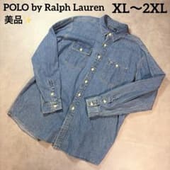 90s POLO ラルフローレン デニムシャツ タンガリー BD XL 2XL - メルカリ