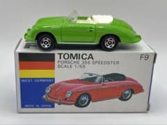 トミカ 日本製 青箱 F9 ポルシェ 356 スピードスター イケダ特注 黄緑