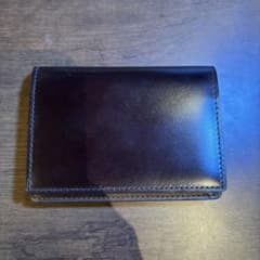 伊勢丹限定 ガンゾ コードバン 通しマチ 名刺入れ ダークブラウン