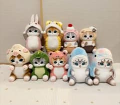 猫の日 mofusandモフサンド 猫キャラクターBIGぬいぐるみ9体セット