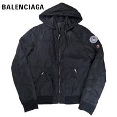希少】BALENCIAGA ニコラ期 ワッペン フーデッド ボンバージャケット