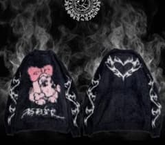 galfy×kry ガルフィー×ケリイ ふわふわシャギーニット ブラック - メルカリ