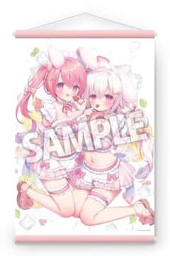 うさ城まに サマーメイド W桜ちゃん B2 タペストリー - メルカリ