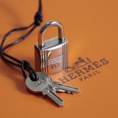 美品！エルメス カデナ キー 南京錠 シルバー 102番 スペアキー付き