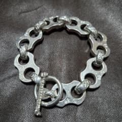 ヴィンテージチェーン シルバー925刻印 ブレスレット 約24cm メンズ